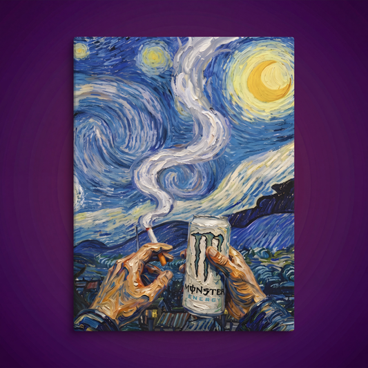 Monster White & Starry Night | Canvas