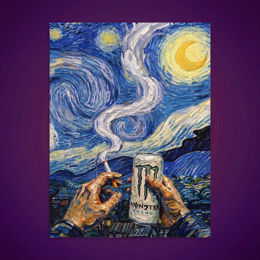 Monster White & Starry Night | Matte Poster