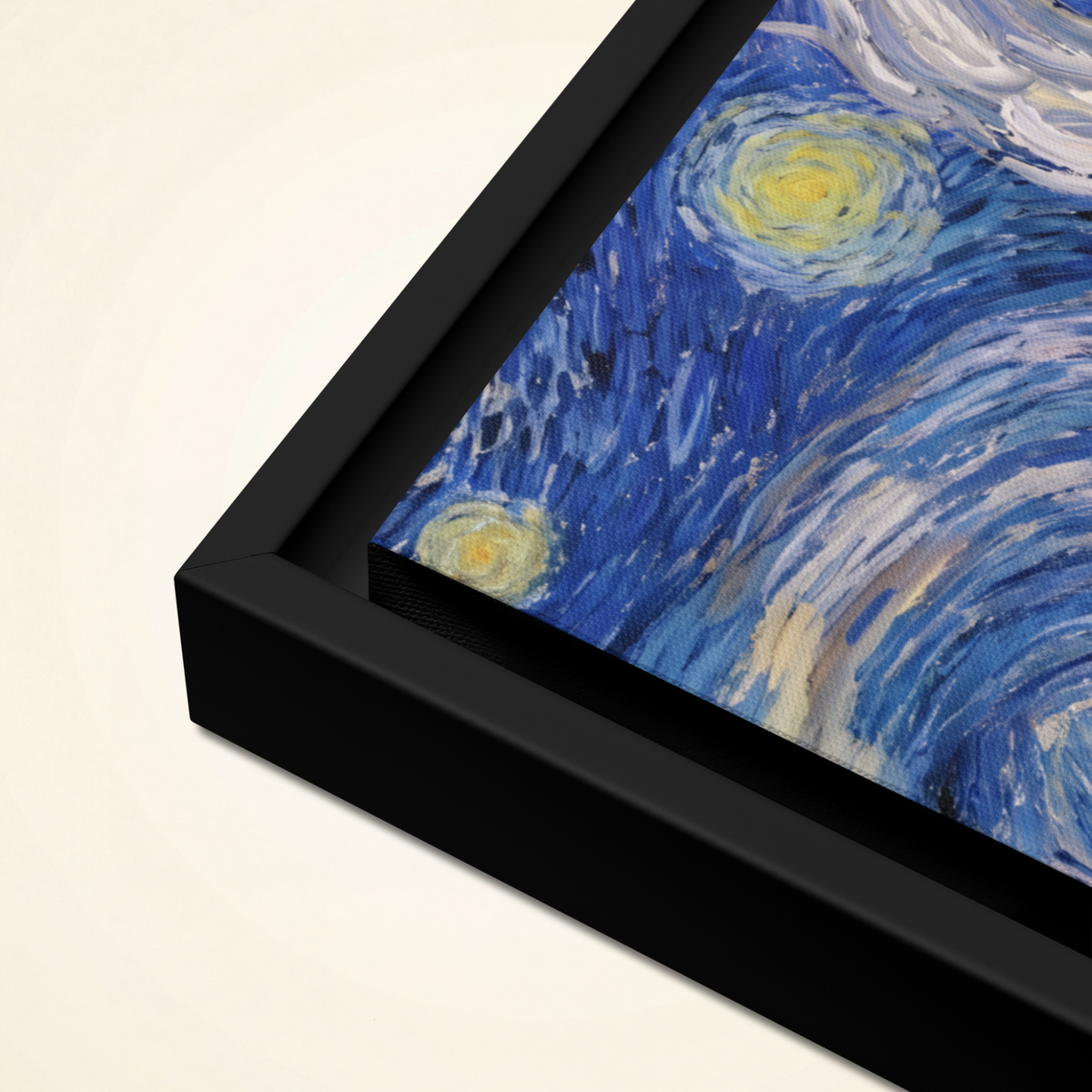 Monster White & Starry Night | Framed Canvas