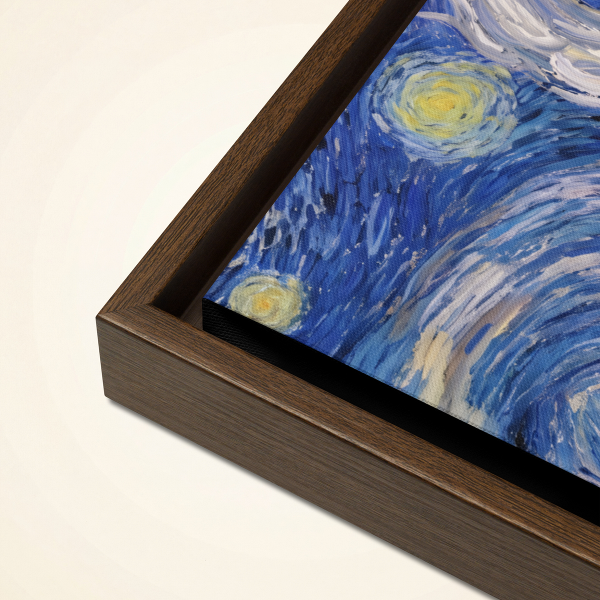 Monster White & Starry Night | Framed Canvas